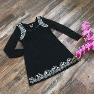 EUC RxB  Lace long sleeve black dress. Large